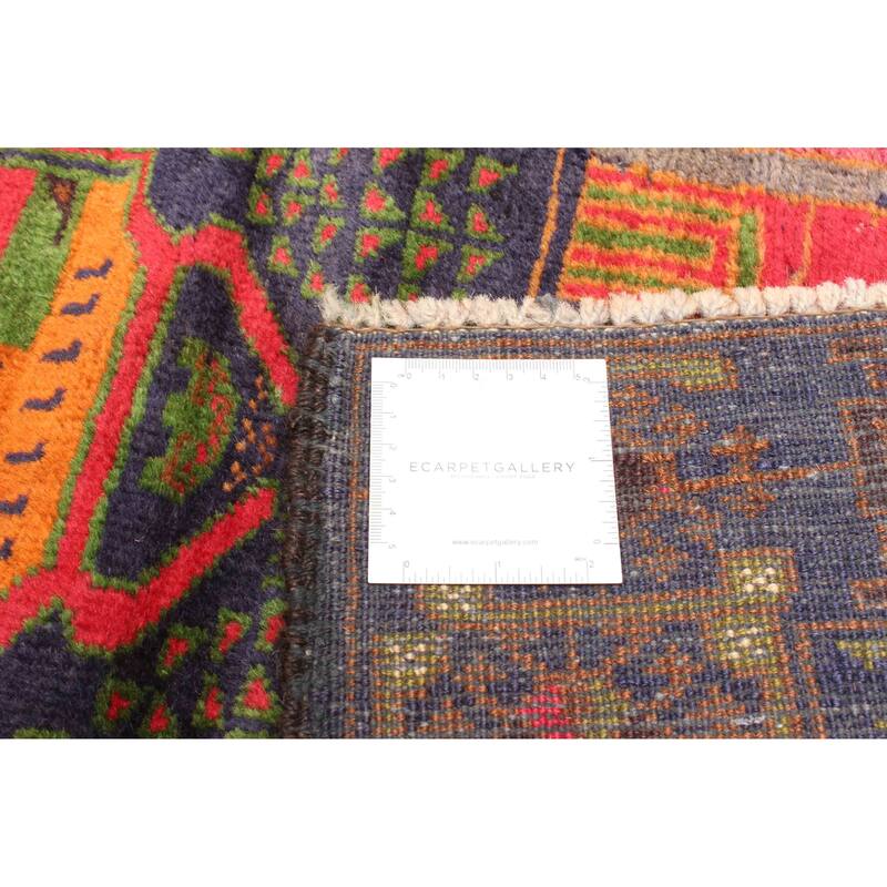 ECARPETGALLERY Hand-knotted Teimani Dark Navy Wool Rug - 3'7 x 6'8