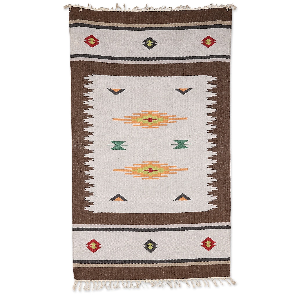 Novica Handmade Geometric Ceremony Wool Area Rug (3X5) - 2'3" x 12' Runner