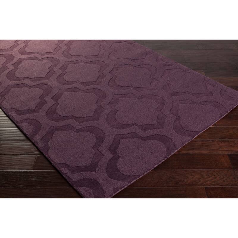 Hand-Woven Ali Tone-on-Tone Moroccan Trellis Wool Rug (8' x 10')