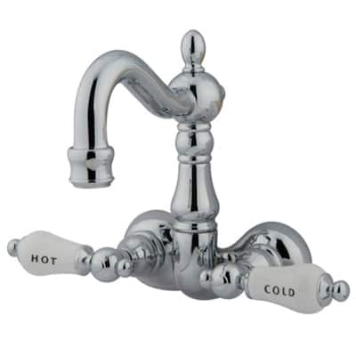 Kingston Brass Vintage Wall Mounted Clawfoot Tub Filler with Porcelain