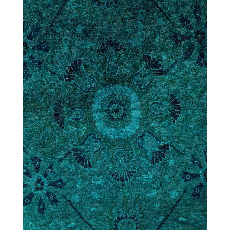 Fine Vibrance One-of-a-Kind Hand-Knotted Area Rug - Blue, 6' 3" x 9' 4" - 6' 3" x 9' 4"