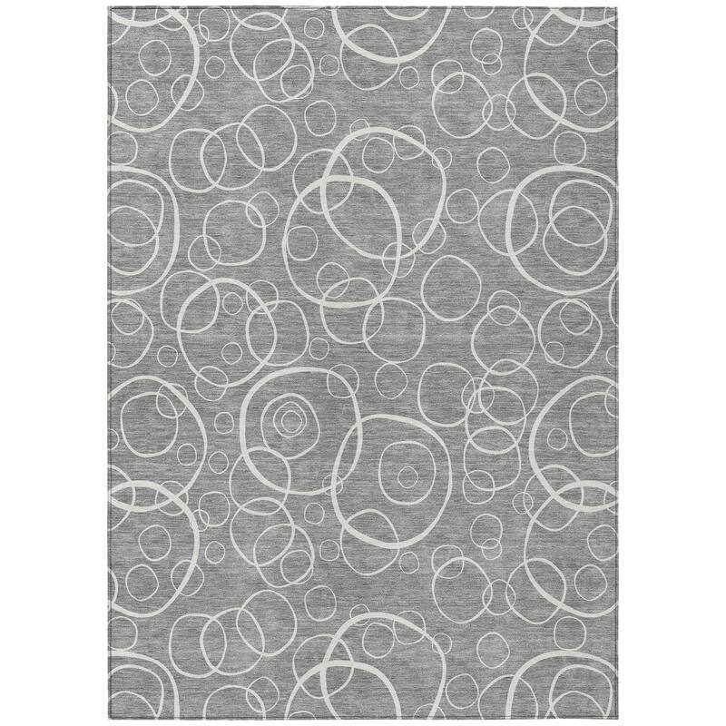 Machine Washable Indoor/ Outdoor Contemporary Nexus Chantille Rug