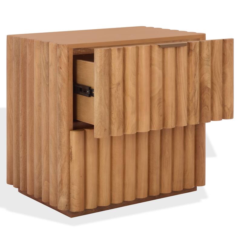 SAFAVIEH Couture Renata Fluted Wood Nightstand