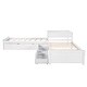 preview thumbnail 10 of 13, L-shaped Twin Platform Kids Bed with Trundle, Built-in Desk & Storage Drawers, 3-Beds in 1 for Space-Saving Solutions, White