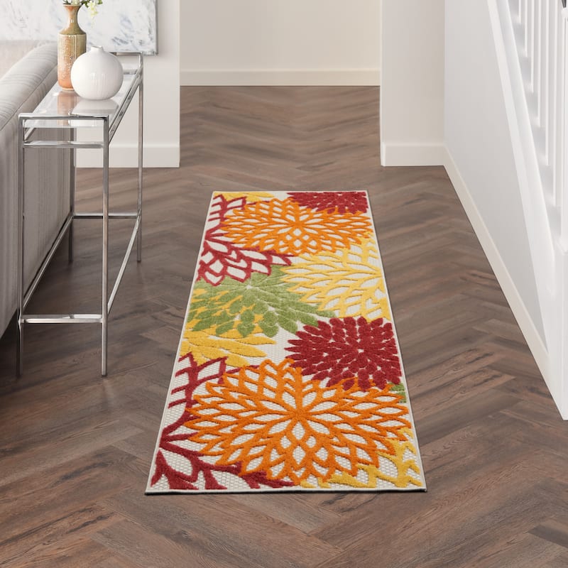 Nourison Aloha Floral Modern, Indoor/Outdoor Area Rug
