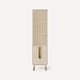 preview thumbnail 1 of 6, Robern CSSM2080 Islamorada 80" MDF Free Standing Linen Tower Sand / Aged Brass
