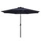 preview thumbnail 1 of 10, Holme 9-foot Steel Market Patio Umbrella with Tilt-and-Crank Navy Blue