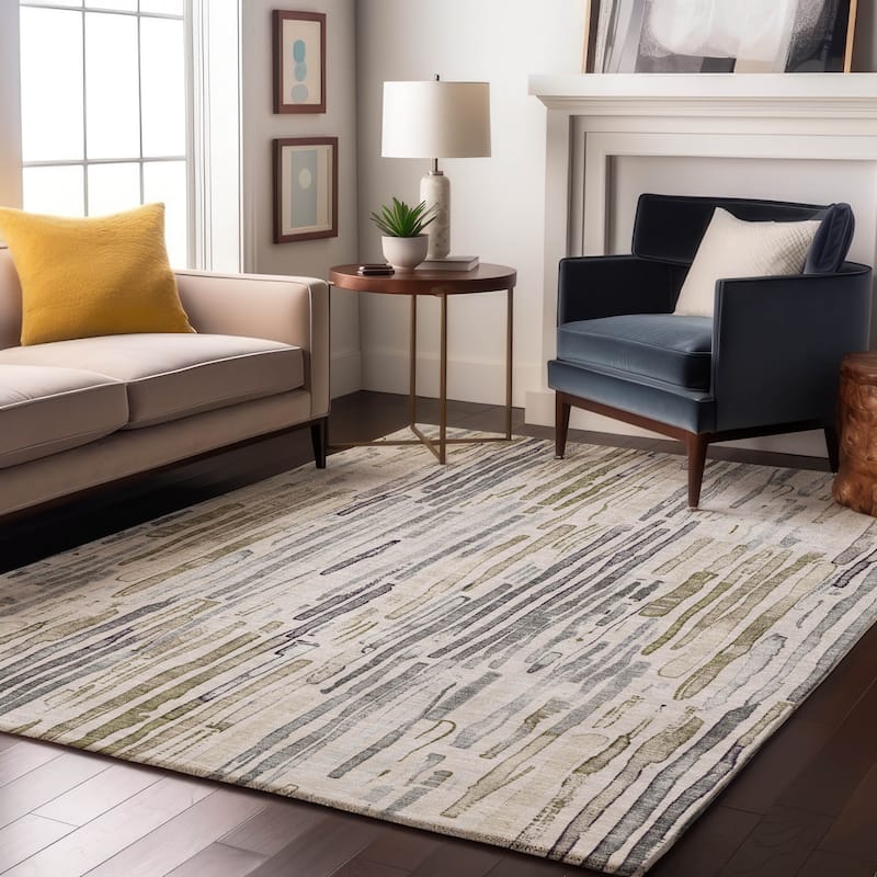 Premium Washable Super Soft Modern Stripes Mayfield Rug
