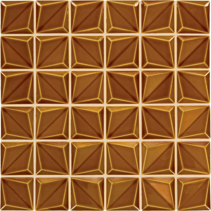 Daltile Artefino Vintage 2" Floret Mosaic (10 PC Per Carton) (9.60 SQFT Per Carton) - Amber