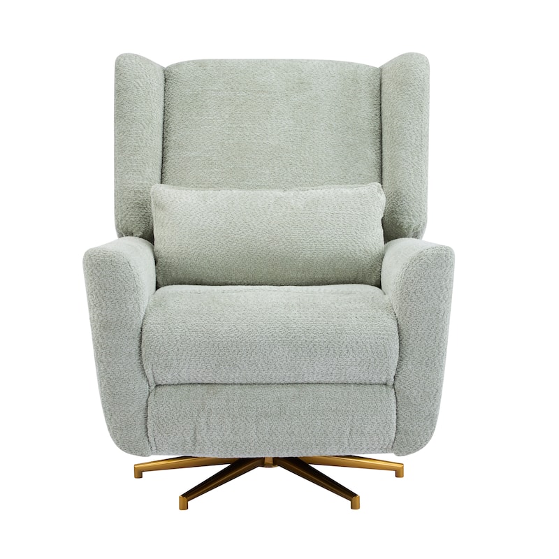 Christopher Knight Home - Starling Power Swivel Recliner With Gold Metal Base