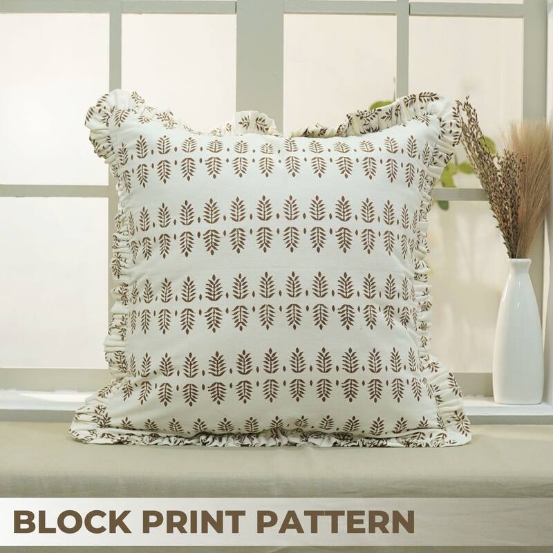 Living Room Brown Throw Pillow Cover By Fabdivine - Darpan