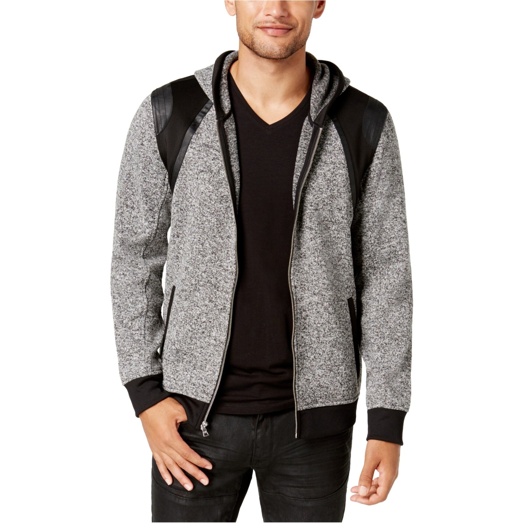 Inc men's colorblocked hooded sweater Clearance