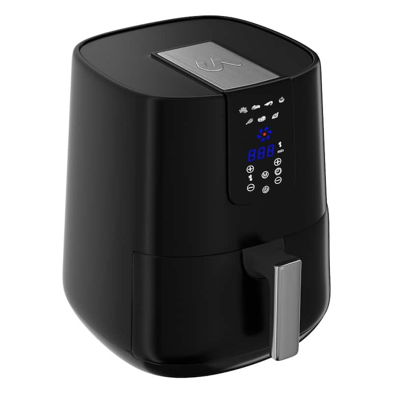 Uber Appliance Air fryer XL Deluxe - 5Qt Digital Display - Ceramic Non stick Non Toxic - 5 Quart