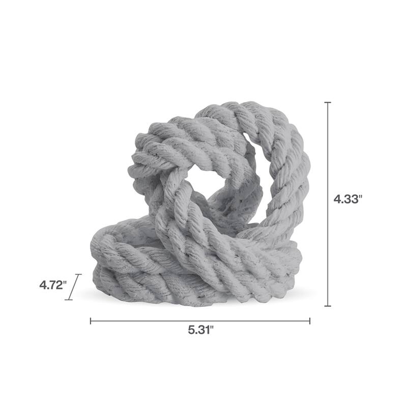 Elements Braided Rope Knot Figurine, 5X4