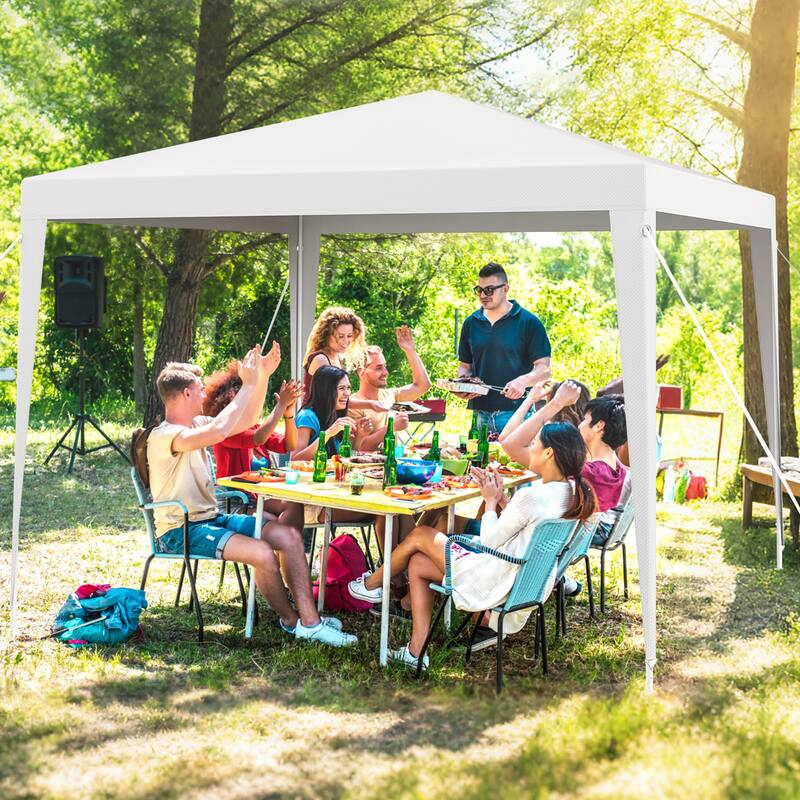 Gymax 10 FT X 10 FT Canopy Tent Heavy Duty Gazebo Shelter w/ Wind