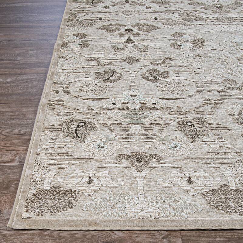 Couristan Cire Aurora Regal Mushroom-Antique Cream Area Rug