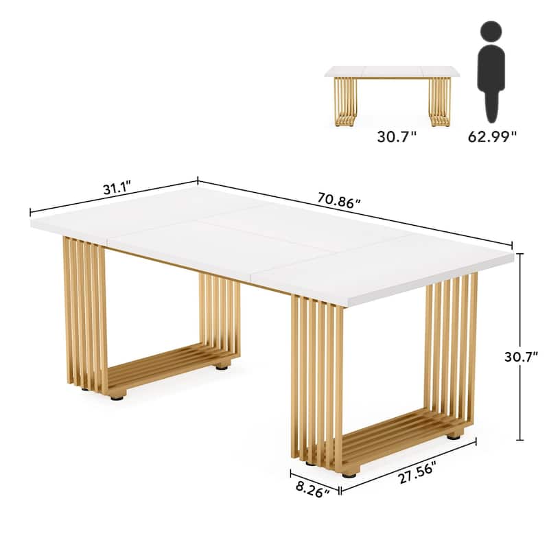 Modern Dining Table for 68 People, Long Dining Room Table, Wood