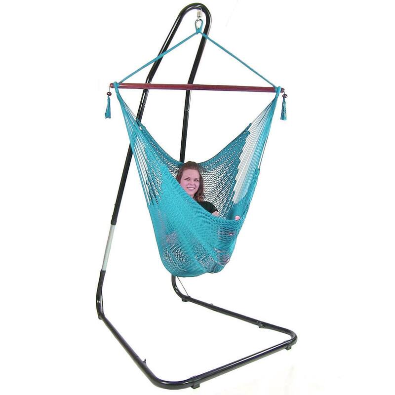 Sunnydaze Caribbean Extra Large Hammock Chair & Adjustable Stand