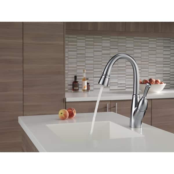 Shop Delta 999 Dst Allora Pull Down Bar Prep Faucet With Magnetic