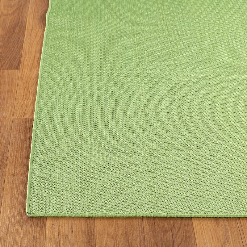 Solid Indoor/Outdoor Flatweave Waterproof Backyard Patio Area Rug