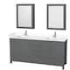 Option Dark Gray / White Cultured Marble Top / Brushed