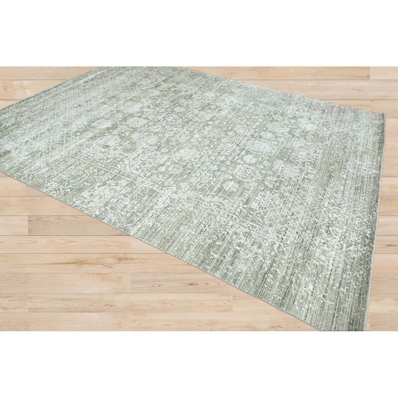 Hand Knotted 100% Wool Modern & Contemporary Oriental Area Rug Gray - 8' 8'' x 11' 4''