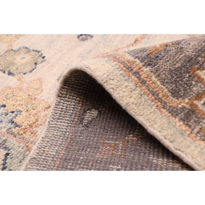 ECARPETGALLERY Hand-knotted Jules Serapi Light Grey Wool Rug - 9'10 x 13'9