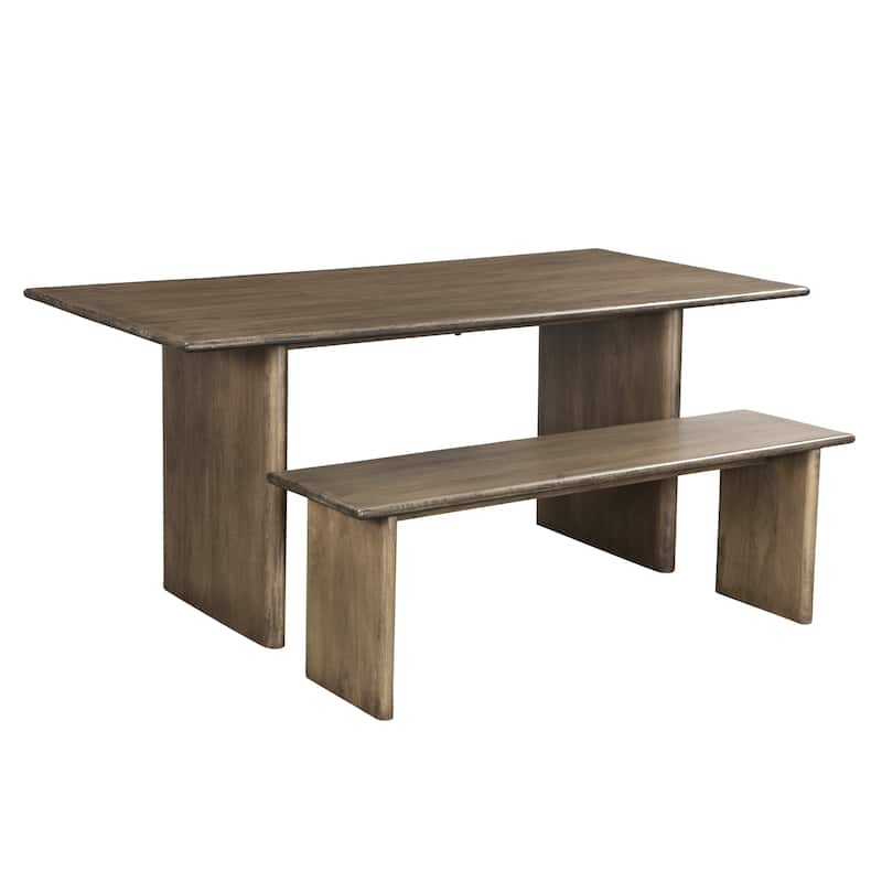 55" Wood Dining Bench