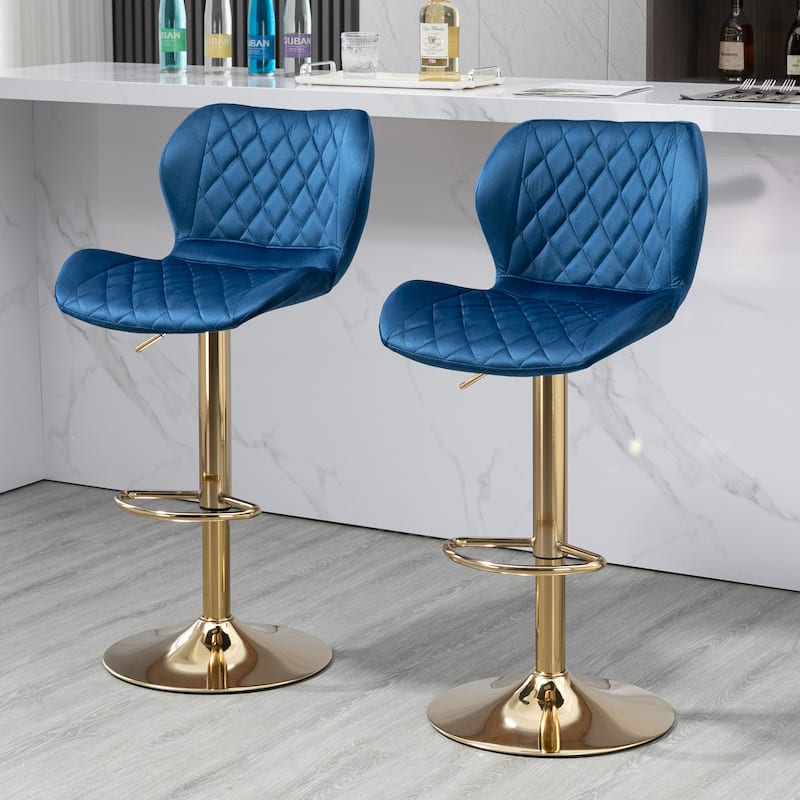 Adjustable Swivel Bar Stools Set Of 2