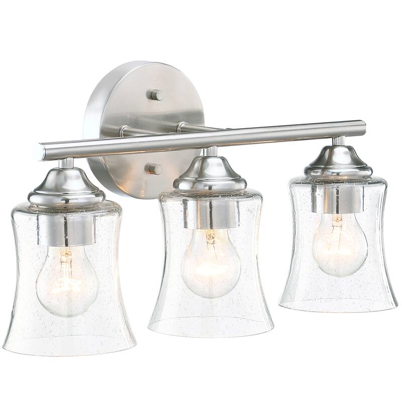 Modern Farmhouse 3-Light Bathroom Vanity Light - 17.68"x6.54"x9.41"