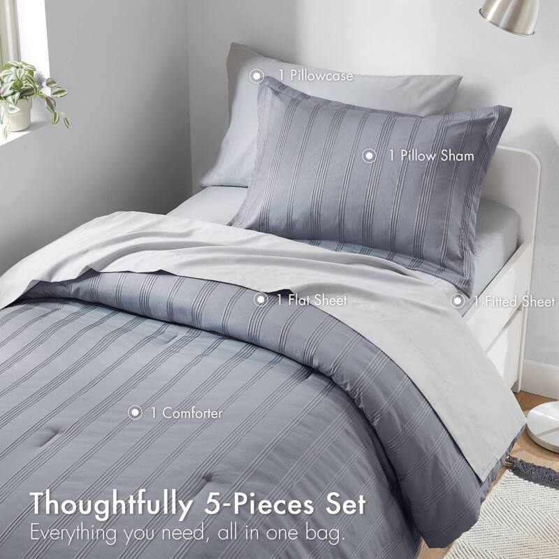 Chelsea Square Logan Woven Striped Comforter Set