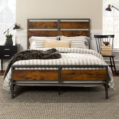 Middlebrook Designs Jolly Rustic Industrial Plank Bed
