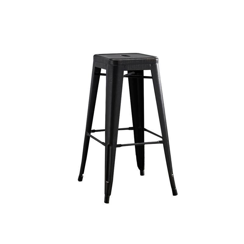 AC Pacific 30 In Metal Backless Barstool Set of 2