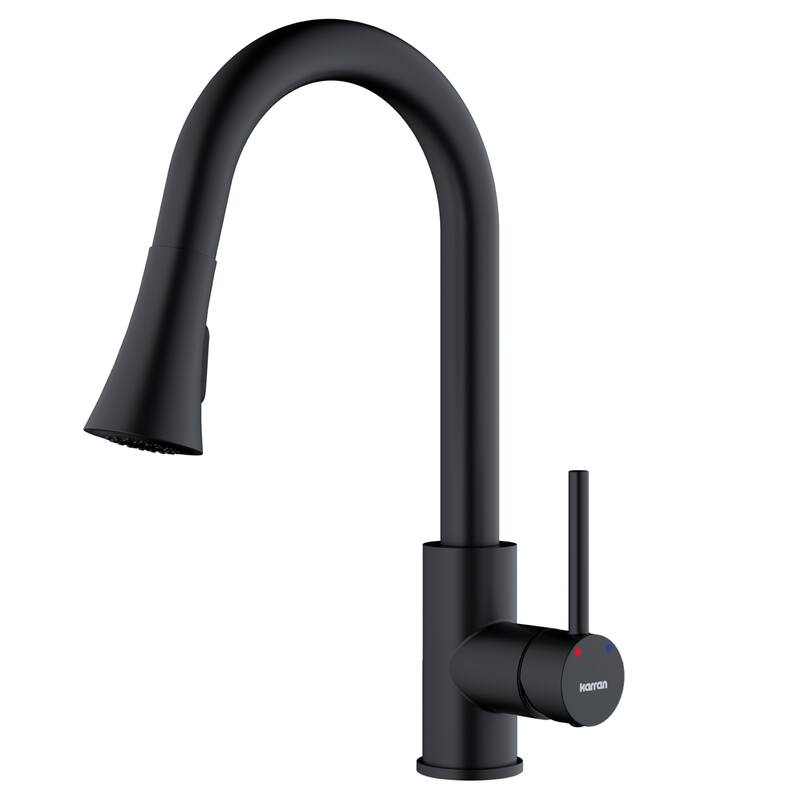 Karran Weybridge Single-Handle Pull-Down Sprayer Kitchen Faucet - Matte Black