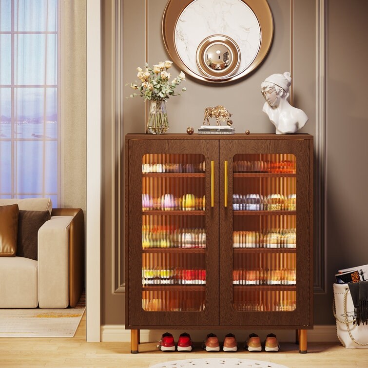 Light wood shoe cabinet clearance