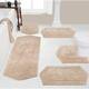 Home Weavers Waterford Collection 5 Piece Genuine Cotton Bath Rugs Set - Linen