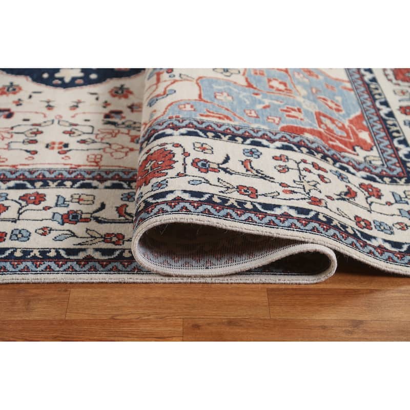 Floral Kashan Mohtasham Turkish Oriental Area Rug Wool Hand-knotted - 9'9" x 13'0"