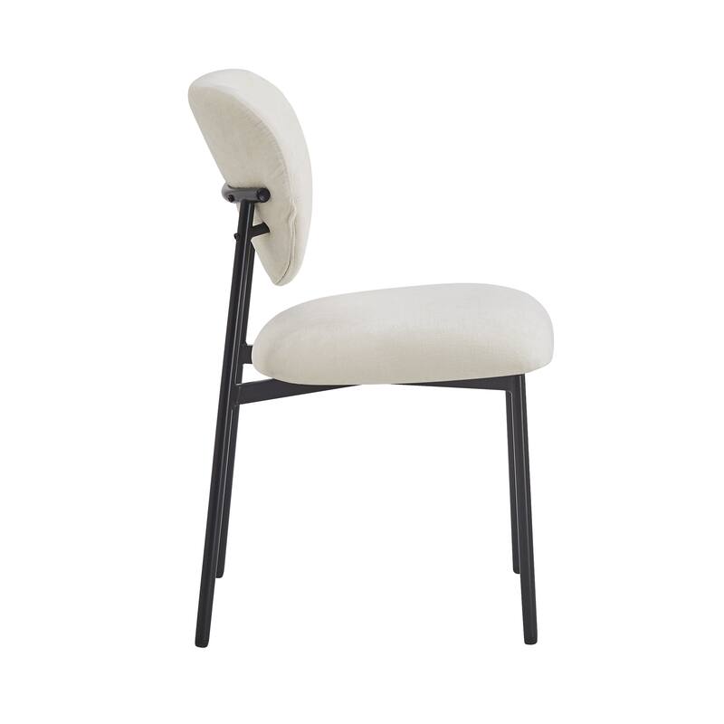 Ombria Ombria Upholstered Dining Chairs Set, Iron Frame by Christopher Knight Home