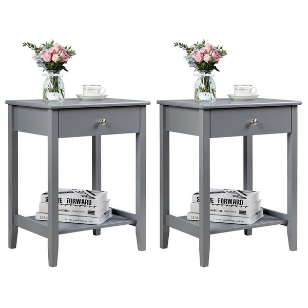 2pcs living room bedroom couch store sofa side table end table