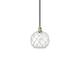 Option Black Antique Brass / Clear Glass with White Rope