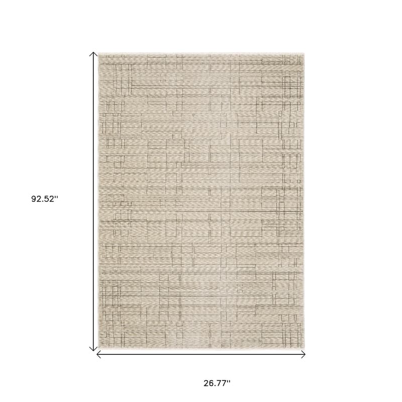 HomeRootsGeometric Industrial Runner Area Rug