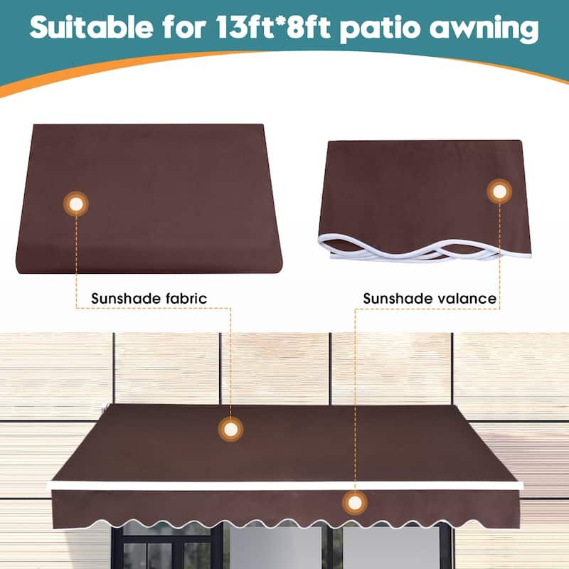 MCombo Sunshade Replacement Fabric with UV Protection for Retractable Patio Awnings