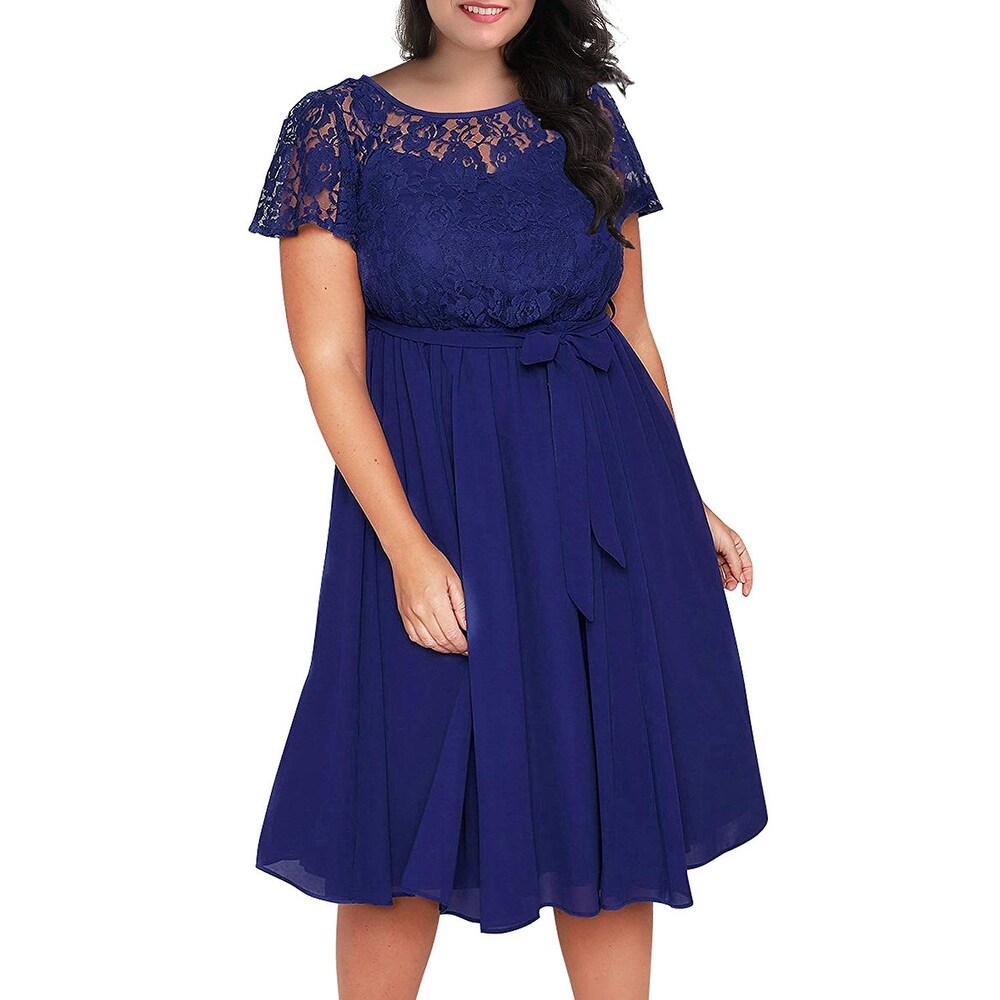 cobalt blue dress size 18