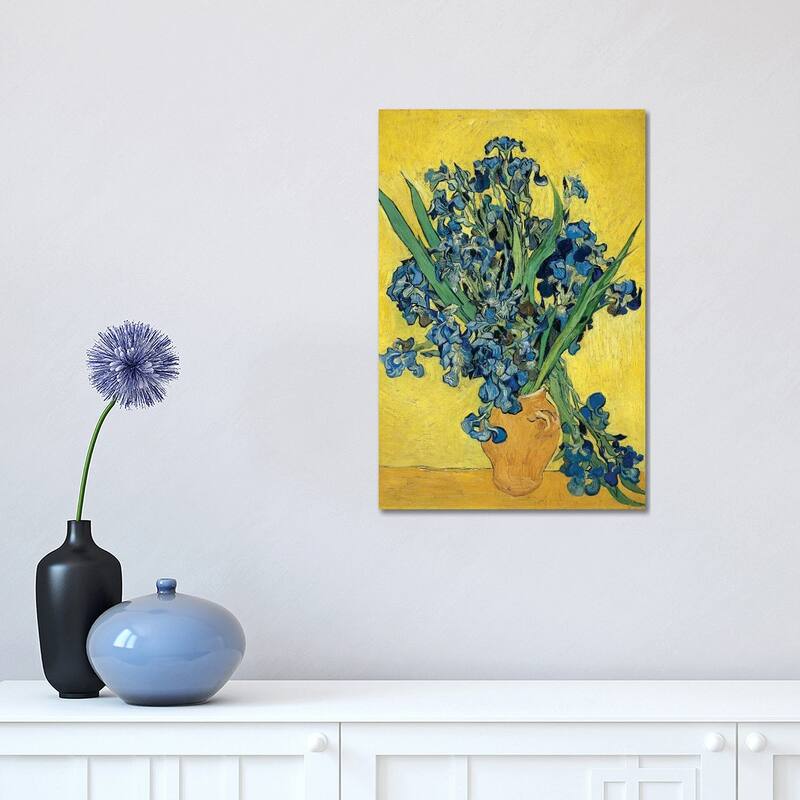 iCanvas "Irises, 1890" by Vincent van Gogh Canvas Print - 18x12x1.5