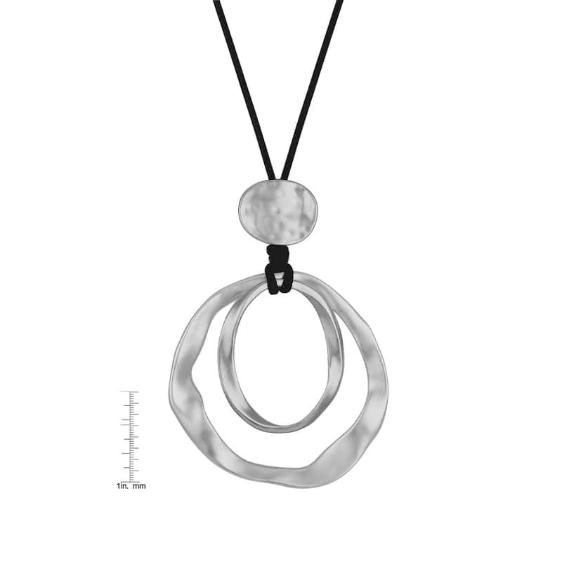 Victoria Townsend Silver Plated Large Orbital Pendant Necklace