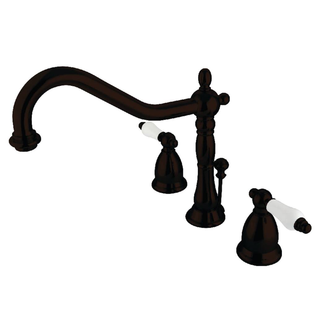 Kingston Brass Heritage Widespread Bathroom Faucet with Brass Pop-Up