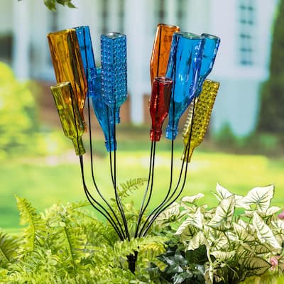 36" Metal Outdoor Bottle Tree Bush