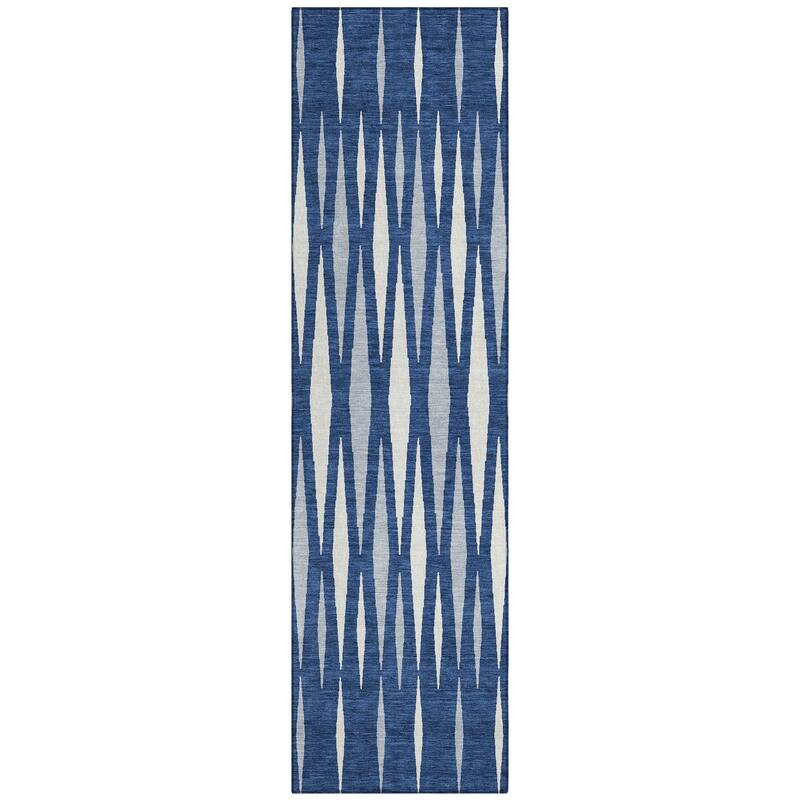 Machine Washable Indoor/ Outdoor Chantille Contemporary Mosaic Rug