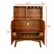 preview thumbnail 6 of 13, Rustic Wooden Sideboard Buffet Cabinet Wine Bar Cabinet with Wine Glass Holder & Wine Bottle Rack for Home Dining Room, Brown
