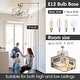 preview thumbnail 16 of 105, Caged Ceiling Fan with Light and Remote, 11.8–28 Inch Low Profile Fandelier, 6-Speed Quiet DC Motor, Black/Satin Nickel